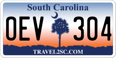 SC license plate OEV304