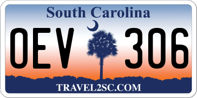 SC license plate OEV306