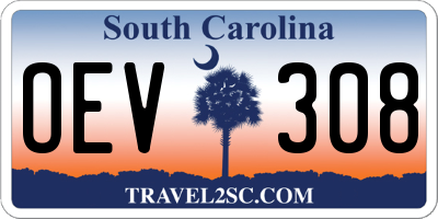 SC license plate OEV308