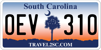 SC license plate OEV310
