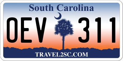 SC license plate OEV311