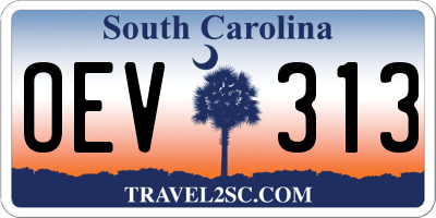 SC license plate OEV313