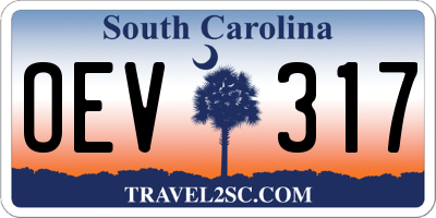 SC license plate OEV317