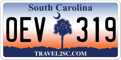 SC license plate OEV319