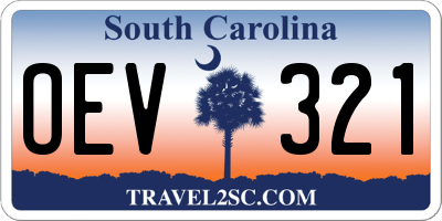 SC license plate OEV321