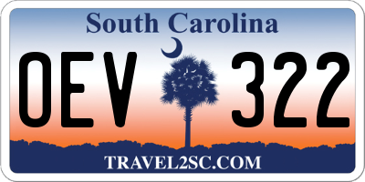 SC license plate OEV322