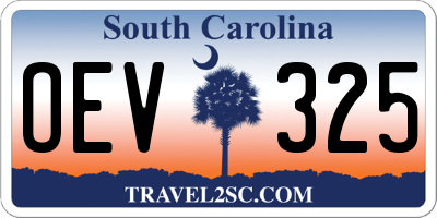 SC license plate OEV325