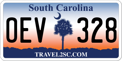 SC license plate OEV328