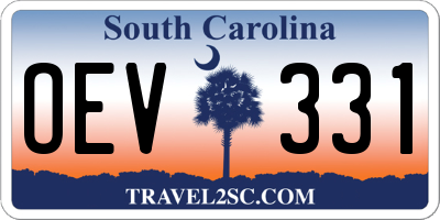 SC license plate OEV331