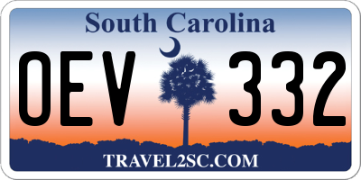 SC license plate OEV332