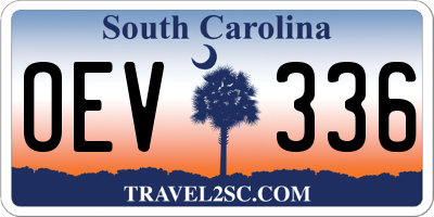 SC license plate OEV336