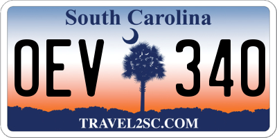 SC license plate OEV340