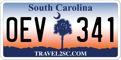 SC license plate OEV341