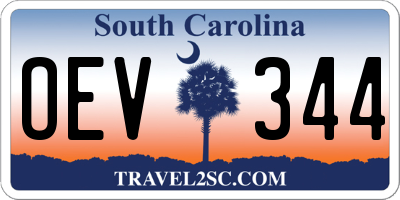 SC license plate OEV344