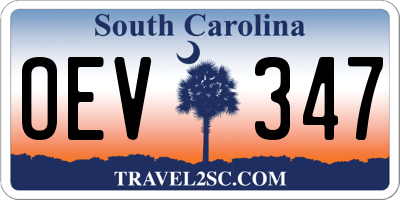 SC license plate OEV347