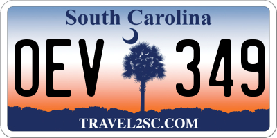 SC license plate OEV349