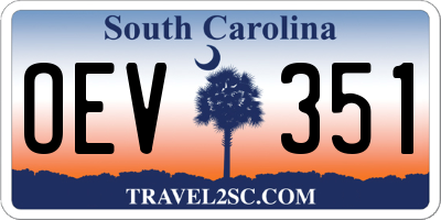 SC license plate OEV351