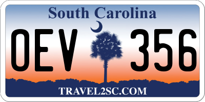 SC license plate OEV356