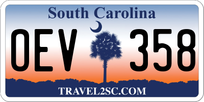 SC license plate OEV358