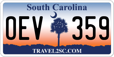 SC license plate OEV359