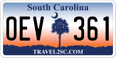SC license plate OEV361