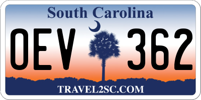 SC license plate OEV362