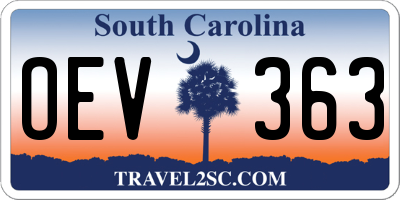 SC license plate OEV363