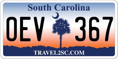 SC license plate OEV367