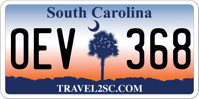 SC license plate OEV368