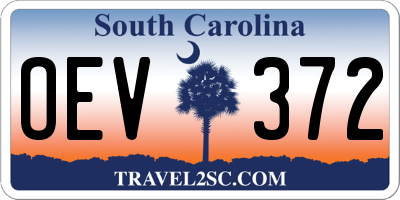 SC license plate OEV372