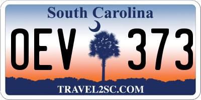 SC license plate OEV373