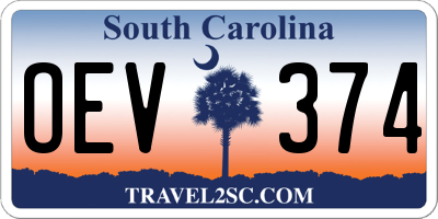 SC license plate OEV374