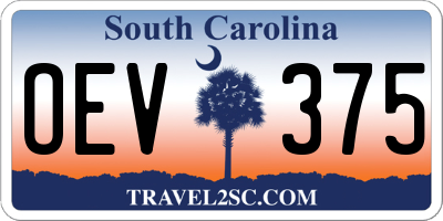 SC license plate OEV375