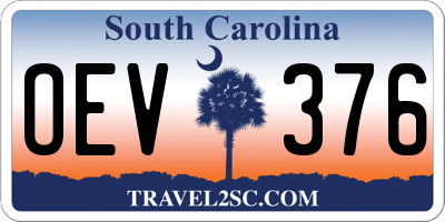 SC license plate OEV376