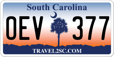 SC license plate OEV377