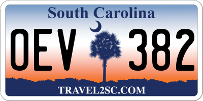 SC license plate OEV382