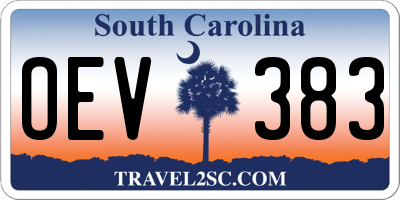 SC license plate OEV383