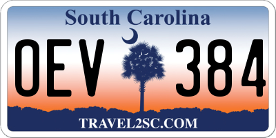 SC license plate OEV384