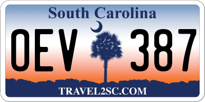 SC license plate OEV387