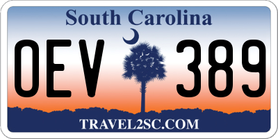 SC license plate OEV389