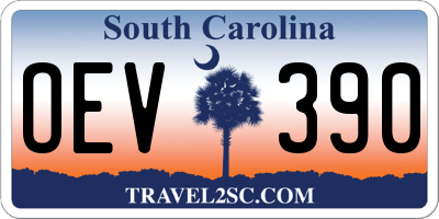 SC license plate OEV390