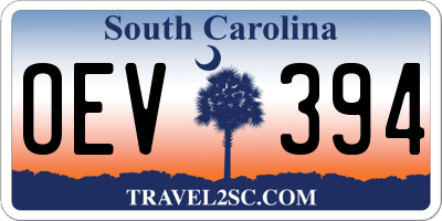 SC license plate OEV394