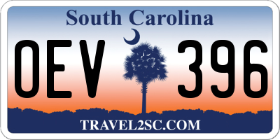 SC license plate OEV396