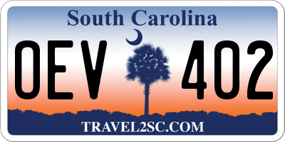 SC license plate OEV402