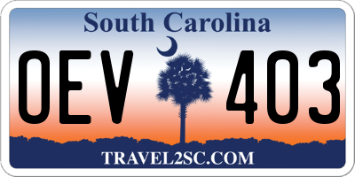 SC license plate OEV403