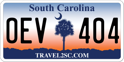 SC license plate OEV404