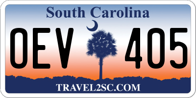 SC license plate OEV405