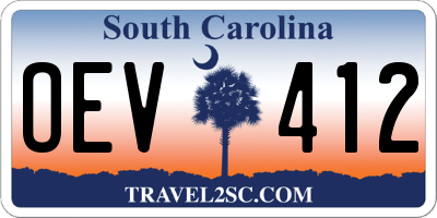 SC license plate OEV412