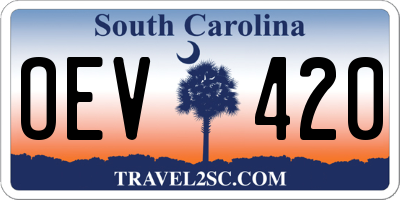 SC license plate OEV420