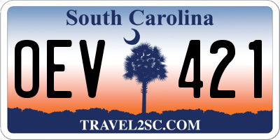 SC license plate OEV421